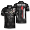 Eagle Flag Stars Pattern Custom Darts Jerseys for Men, Idea Gift for Dart Player, Flag Shirt