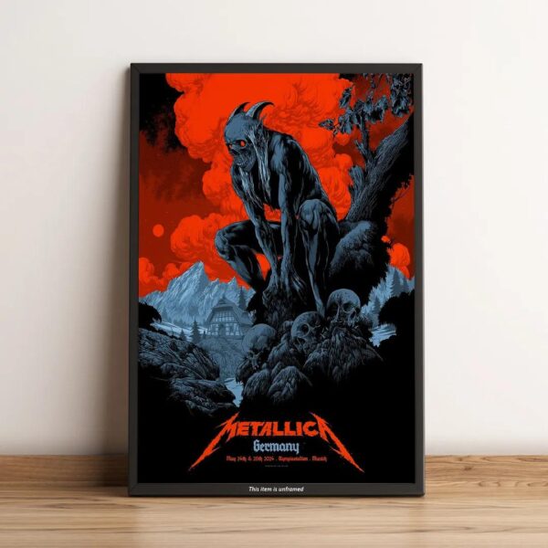 Metallica Germany 2024 May 24-26 Olympiastadion Munich Event Poster