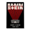 Rammstein Gelsenkirchen 2024 July 26-27-29-30 Veltins Arena Germany Event Poster