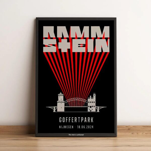 Rammstein Nijmegen June 18 2024 Goffertpark Netherlands Event Poster