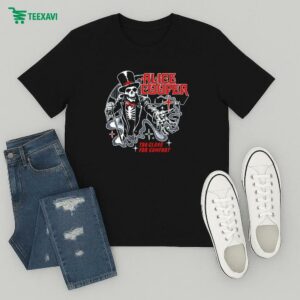 Alice Cooper Too Close For Comfort Ringmaster Tour 2025 Skeleton T-Shirt