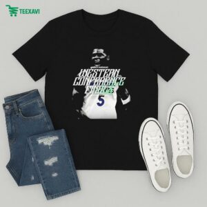Anthony Edwards Minnesota Timberwolves Western Conference Final Back To Back Appearances Nba 2025 T-Shirt