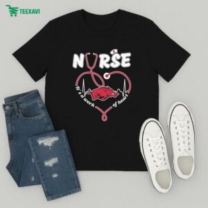 Arkansas Razorbacks Nurse It’s A Work Of Heart T-Shirt