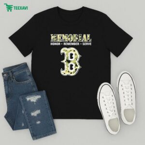 Boston Red Sox Memorial Honor Remember Serve Camo T-Shirt