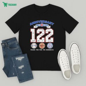 Chicago Cubs Anniversary 1903 2025 122th Thank You For The Memories Signatures T-Shirt