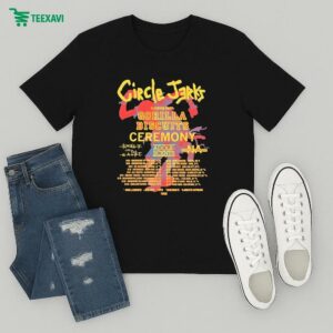 Circle Jerks North America And Europe Tour 2025 Schedule On September And October Event T-Shirt