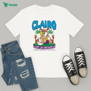 Clairo Live In Genovia Charm European Tour 2024 Rabbit Lola Brian Robert Jones T-Shirt