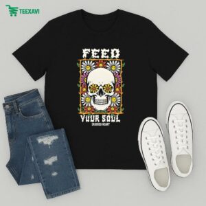 Crossed Heart Feed Your Soul Skull T-Shirt