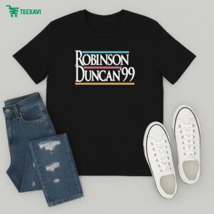 David Robinson Tim Duncan San Antonio Spurs Robinson Duncan ’99 T-Shirt