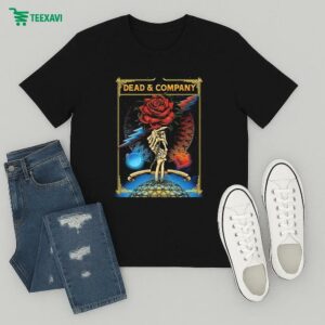Dead And Company Concert At Sphere Las Vegas On May 10 2025 Cosmic Skeleton Hand With Rose T-Shirt