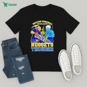 Denver Nuggets Vs Oklahoma City Thunder Western Semifinals 2025 Nba Playoffs Mascot T-Shirt