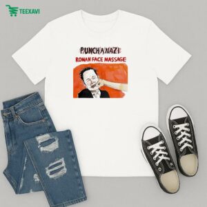 Elon Musk Punch A Nazi Roman Face Massage T-Shirt