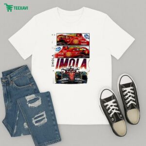 Emilia Romagna Grand Prix Artwork Cover By Simone Delladio Scuderia Ferrari Hp Imola May 18 2025 T-Shirt