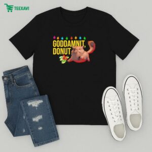 Goddamnit Donut Holiday Christmas Cat T-Shirt