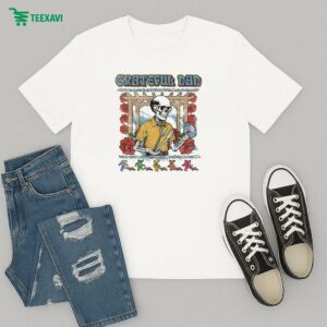 Grateful Dad Grateful Dead Bears Roses Skeleton T-Shirt