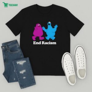 Grimace Monster And Cookie Monster End Racism T-Shirt