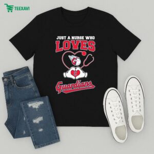 Just A Nurse Who Loves Cleveland Guardians Heart Hands T-Shirt