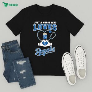 Just A Nurse Who Loves Kansas City Royals Heart Hands T-Shirt