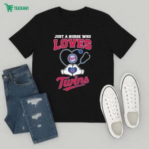 Just A Nurse Who Loves Minnesota Twins Heart Hands T-Shirt