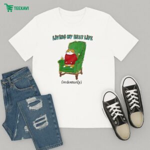 Living My Best Life Sedentarily Cat Chair T-Shirt
