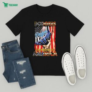 Los Angeles Dodgers Backbone Of America Flag T-Shirt