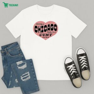 Lucy Dacus Wearing Somebody In Chicago Thinks I’m A Cunt Heart T-Shirt