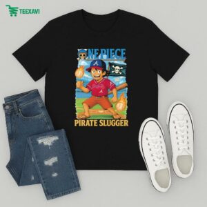 Luffy One Piece X Atlanta Braves Pirate Slugger T-Shirt