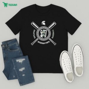 Michigan State Spartans 517 Day Baseball Mascot T-Shirt