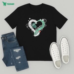 Michigan State Spartans Go Spartans Heart Crystal T-Shirt