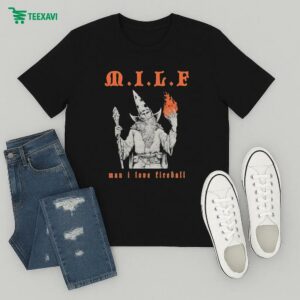 Milf Man I Love Fireball Threat Llama Wizard T-Shirt