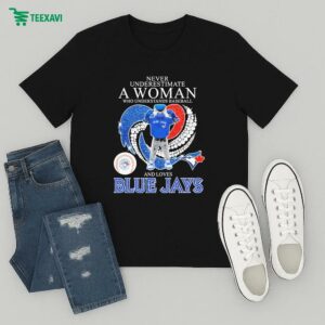 Never Underestimate A Woman Who Understands Baseball And Toronto Blue Jays Mascot Diamond Heart T-Shirt