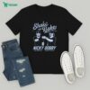 Oakland Athletics Teach Love Inspire Apple Heart T-Shirt