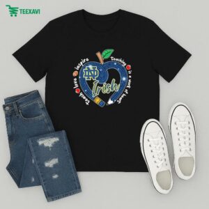 Notre Dame Fighting Irish Teach Love Inspire Teaching Is A Work Of Heart Apple T-Shirt