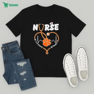 Official Clemson Tigers Nurse It’s A Work Of Heart T-Shirt