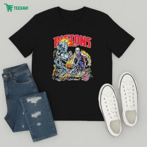 Official Detroit Piston Horsepower Warren Lotas Skeleton T-Shirt