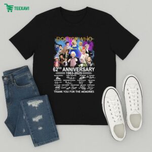Official Doctor Who 62nd Anniversary 1963 2025 Thank You For The Memories Signatures . T-Shirt