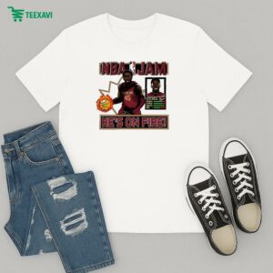 Official Donovan Mitchell Cleveland Cavaliers Nba Jam He’s On Fire T-Shirt
