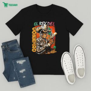 Official El Rey Del Corrido De Sinaloa Warren Lotas Rooster Skeleton Mexico Cowboy T-Shirt