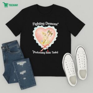 Official Fighting Demons Performing Basic Tasks Heart T-Shirt