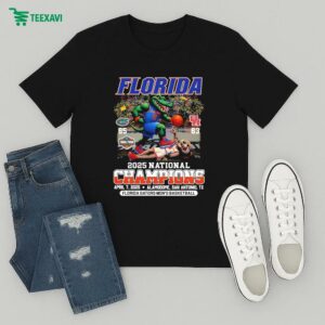 Official Florida Gators Men’s Basketball Stomp Houston Cougars 2025 National Champions Final Four Mascot T-Shirt