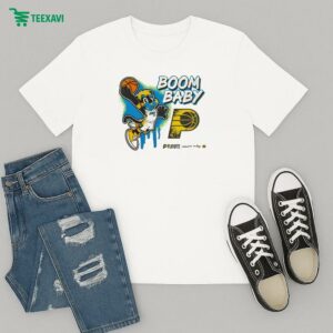Official Indiana Pacers Boom Baby 2025 Nba Playoffs Mascot T-Shirt