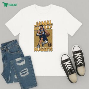Official Jamal Murray In Action Denver Nuggets #27 T-Shirt
