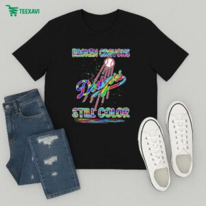 Official Los Angeles Dodgers Broken Crayons Still Color T-Shirt
