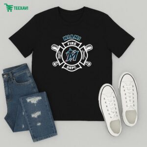Official Miami Marlins Fire Dept Firefighters T-Shirt