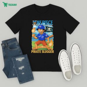 Official Monkey D Luffy Toronto Blue Jays X One Piece Pirate Slugger T-Shirt