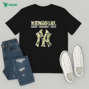 Official New York Yankees Memorial Honor Remember Serve T-Shirt
