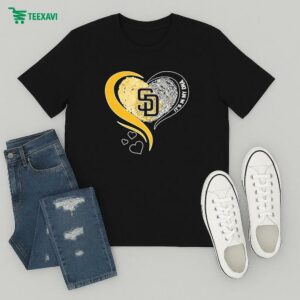 Official San Diego Padres It’s In My Dna Hearts T-Shirt