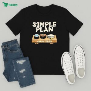 Official Simple Plan Japan Tour 2025 List Sushi T-Shirt