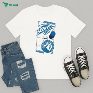 Oficial Oklahoma City Thunder Vs Minnesota Timberwolves Matchup Nba Western Conference Finals 2025 T-Shirt