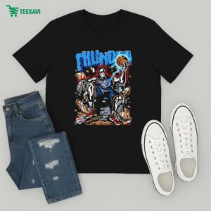 Oklahoma City Thunder Throne Warren Lotas Skeleton T-Shirt